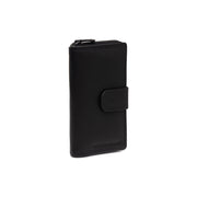 Charlotte Full-Grain Leather Wallet voor Dames in Classic 100% Full-Grain Leather - Full Exterior Front Profile View | Buy Online