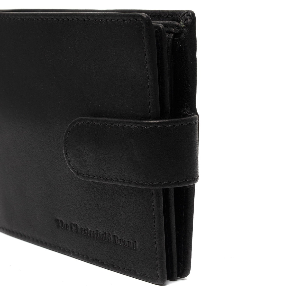 Curtis Full-Grain Leather Wallet voor Heren - Structured Side Profile Showing Gusset Depth &amp; Expansion Capacity