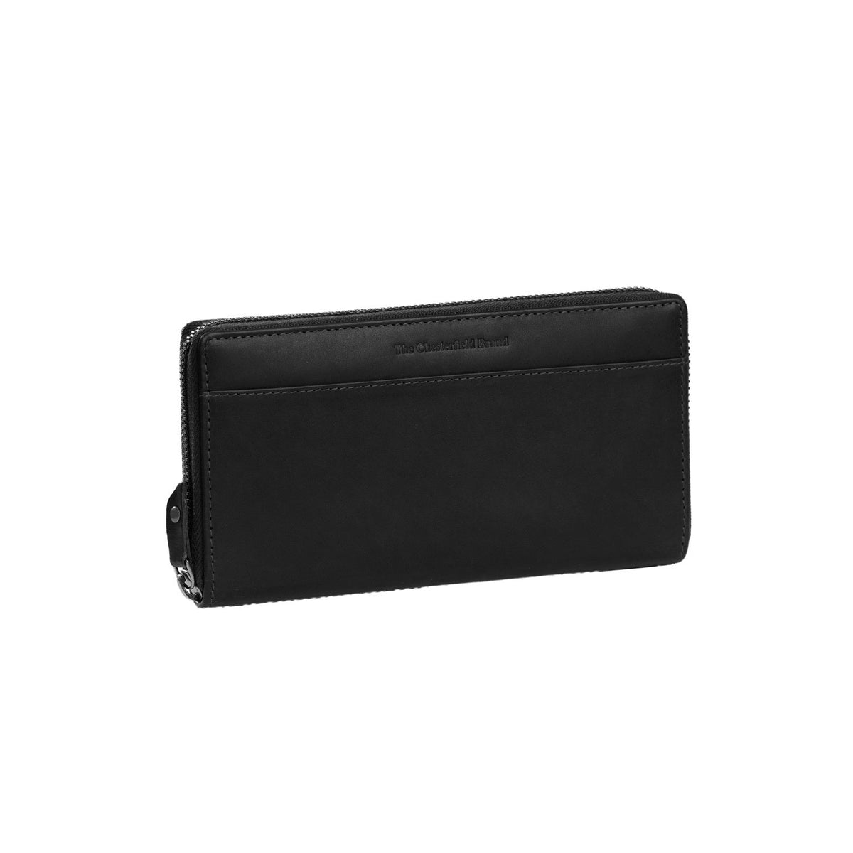 Halle Full-Grain Leather Wallet voor Dames in Classic 100% Full-Grain Leather - Full Exterior Front Profile View | Buy Online