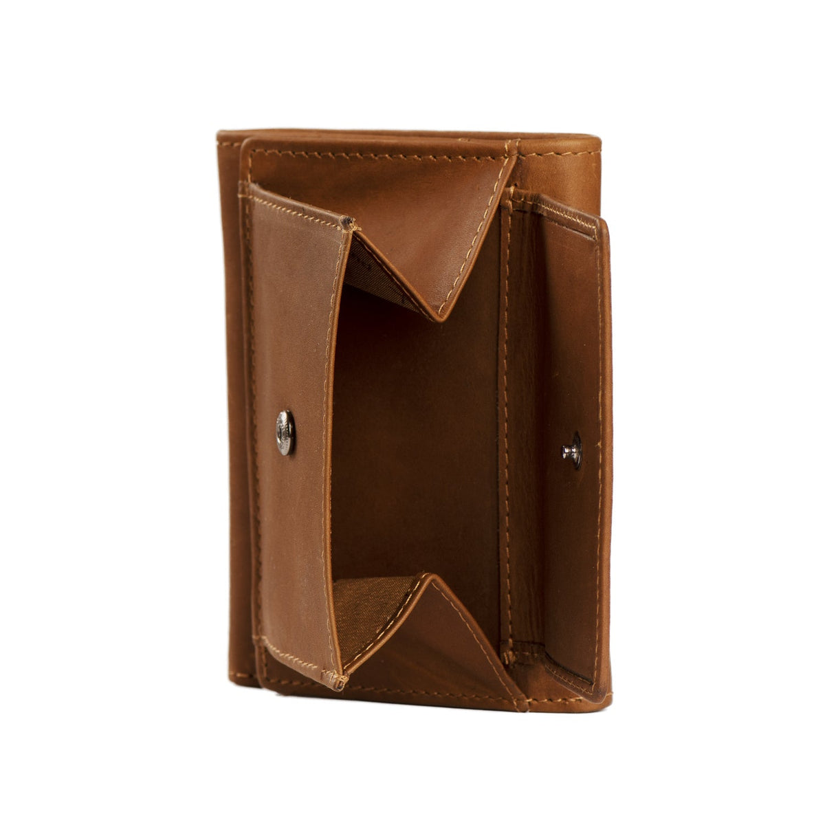 Solid Antique Brass Hardware &amp; Heavy-Duty Dual Zipper Detail on Harthoft Full-Grain Leather Wallet voor Dames