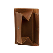 Solid Antique Brass Hardware &amp; Heavy-Duty Dual Zipper Detail on Harthoft Full-Grain Leather Wallet voor Dames