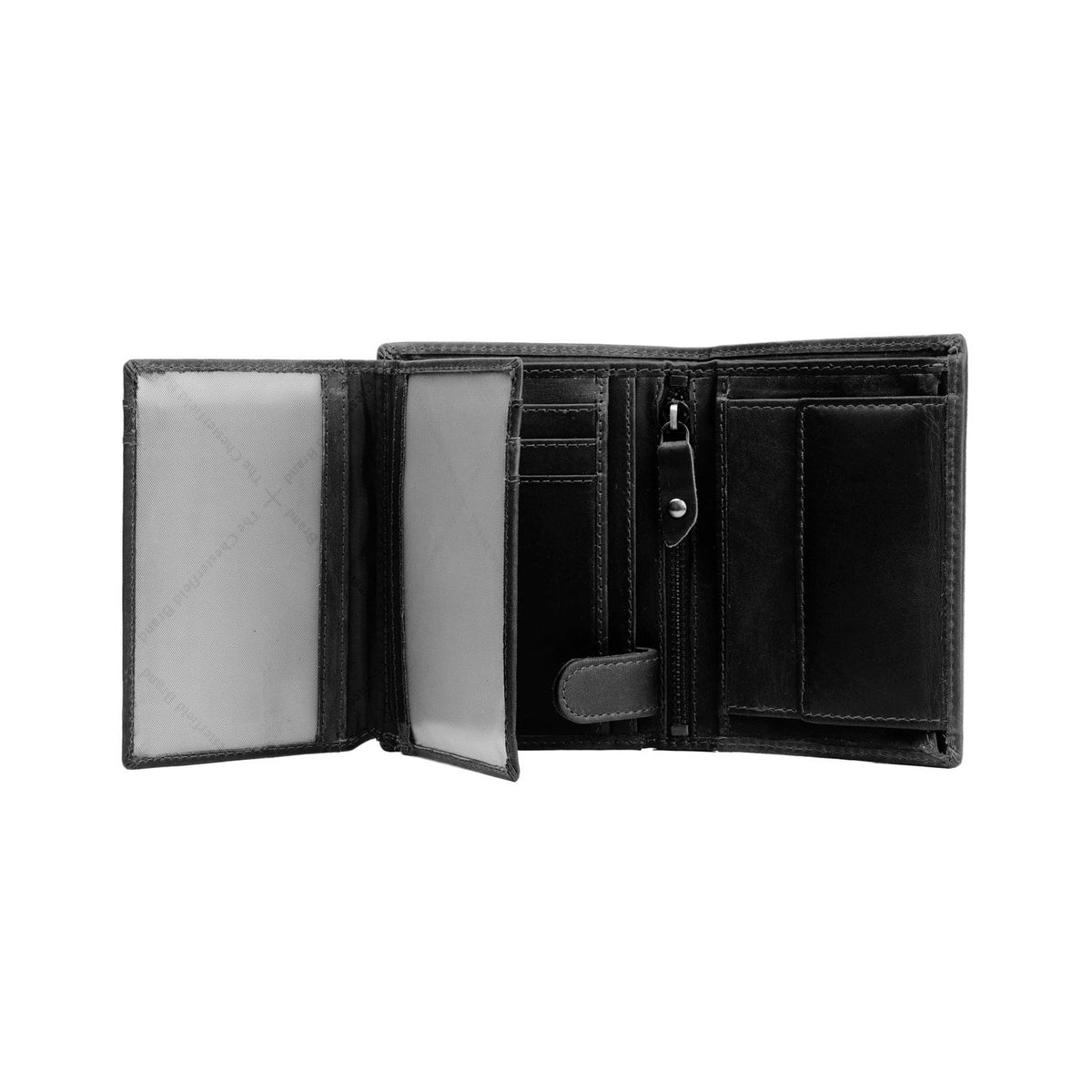Hazel Full-Grain Leather Wallet voor Dames - Structured Side Profile Showing Gusset Depth &amp; Expansion Capacity