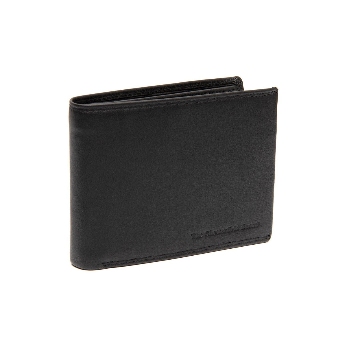 Hendrick Full-Grain Leather Wallet voor Heren in Classic 100% Full-Grain Leather - Full Exterior Front Profile View | Buy Online