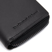 Solid Antique Brass Hardware &amp; Heavy-Duty Dual Zipper Detail on Lenwick Full-Grain Leather Wallet voor Dames