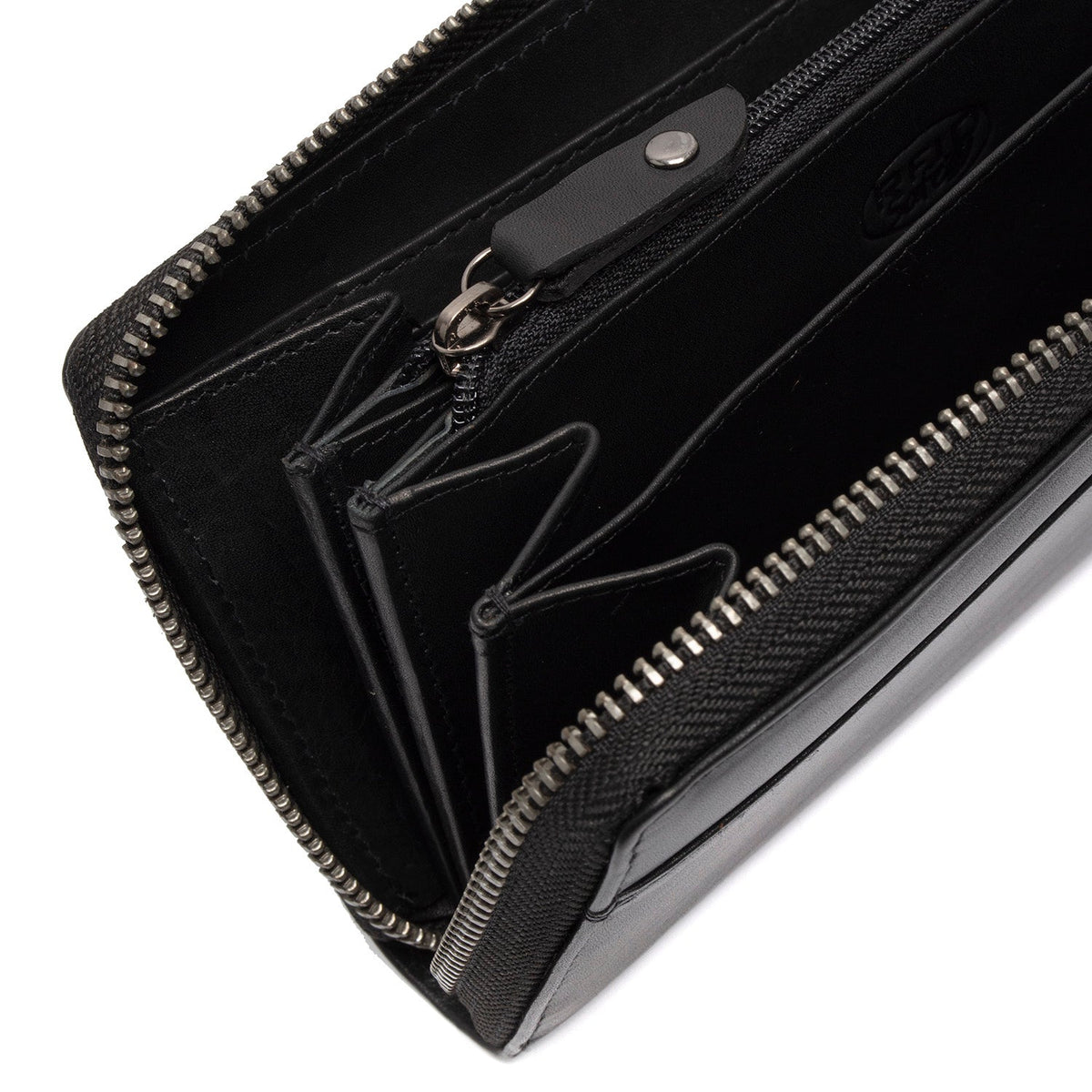
Classic 100% Full-Grain leather Wallet - Achteraanzicht met versterkte leren banden