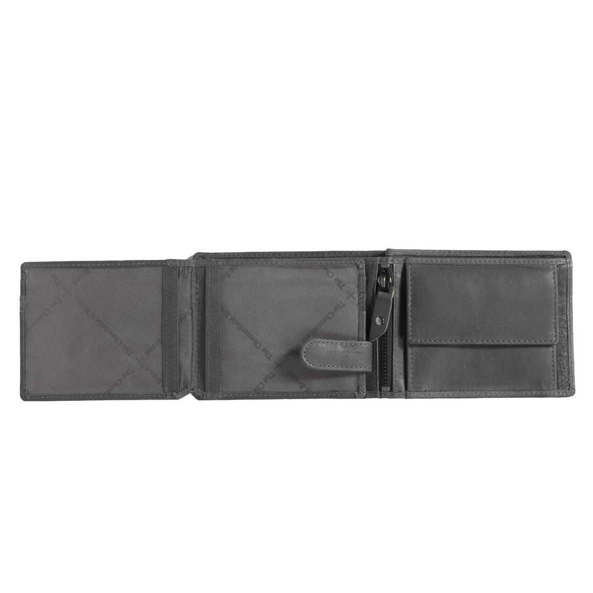 Marion Full-Grain Leather Wallet voor Heren - Structured Side Profile Showing Gusset Depth &amp; Expansion Capacity