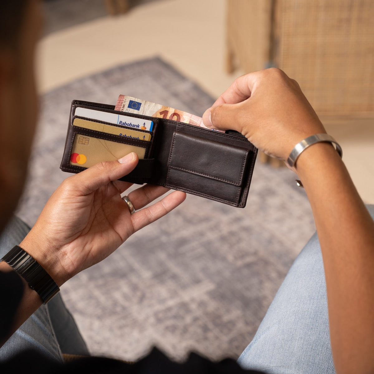 Marvin Full-Grain Leather Wallet voor Heren – alternate product view 3