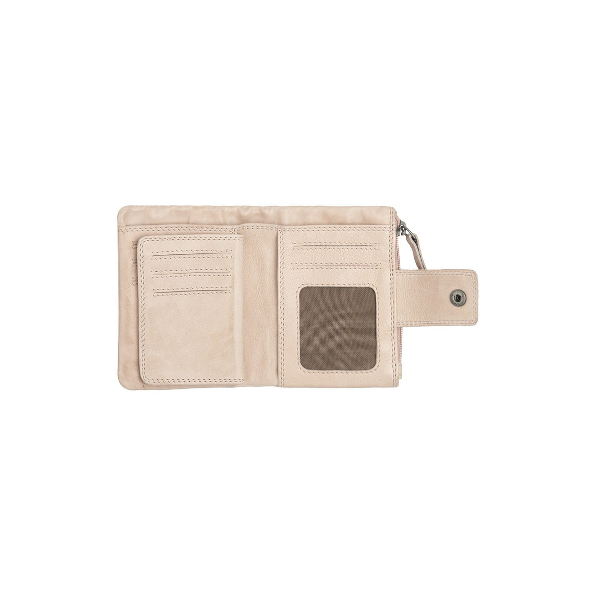 
Classic 100% Full-Grain leather Wallet - Achteraanzicht met versterkte leren banden