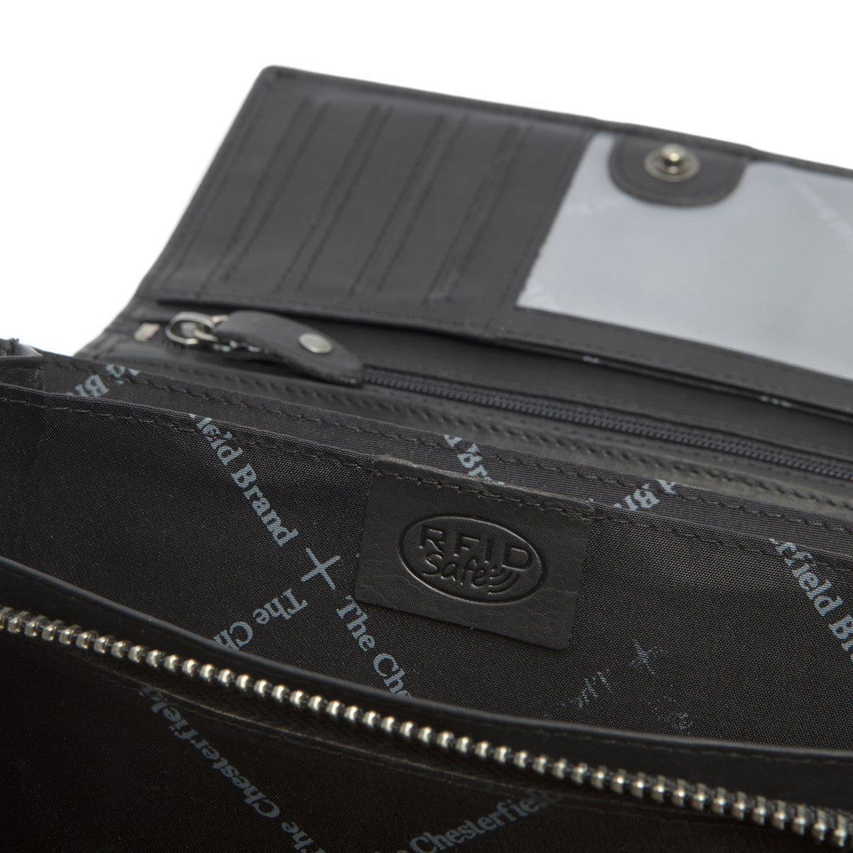 Mirthe Full-Grain Leather Wallet voor Dames - Structured Side Profile Showing Gusset Depth &amp; Expansion Capacity