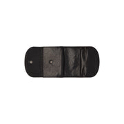 Solid Antique Brass Hardware &amp; Heavy-Duty Dual Zipper Detail on Newton Full-Grain Leather Wallet voor Dames