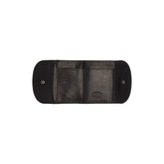 Newton Full-Grain Leather Wallet voor Dames - Structured Side Profile Showing Gusset Depth &amp; Expansion Capacity