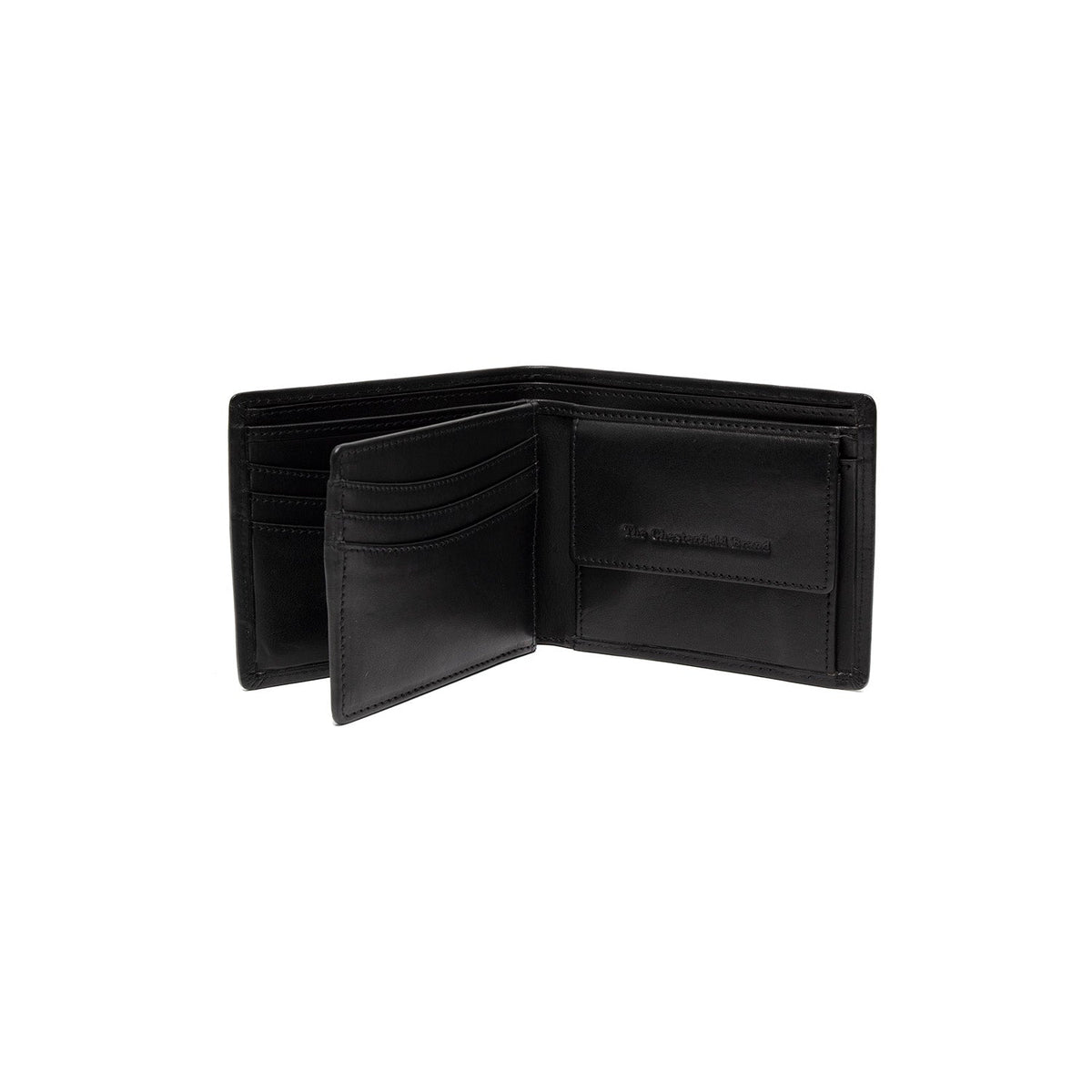 Positano Full-Grain Leather Wallet voor Heren - Structured Side Profile Showing Gusset Depth &amp; Expansion Capacity