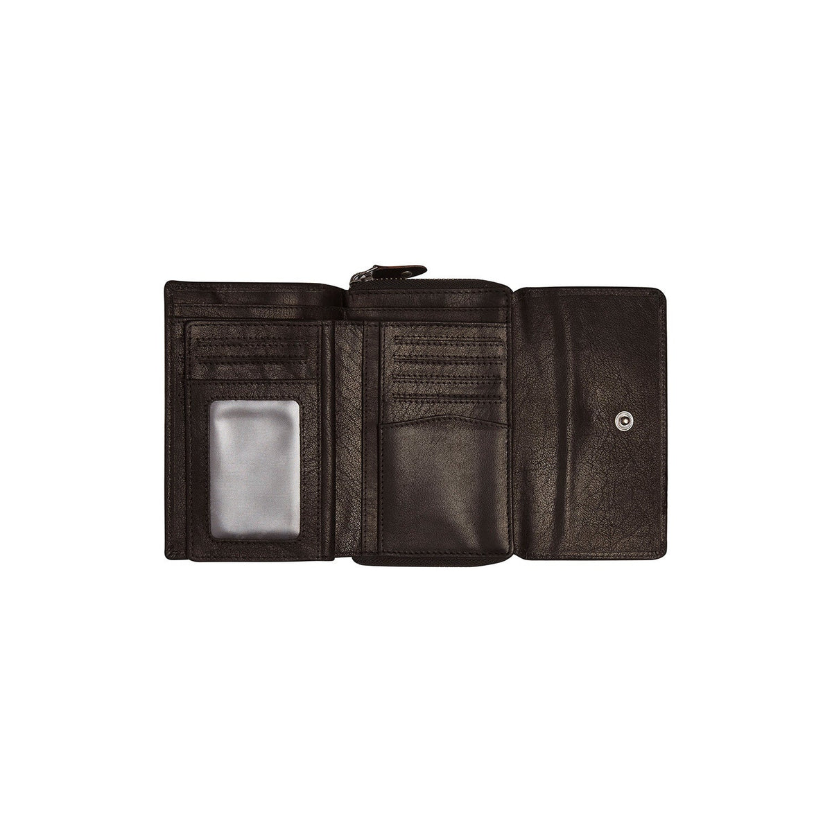
Classic 100% Full-Grain leather Wallet - Achteraanzicht met versterkte leren banden