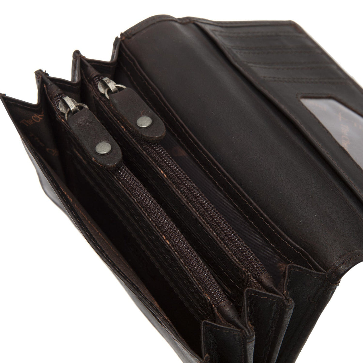Salzburg Full-Grain Leather Wallet voor Dames - Structured Side Profile Showing Gusset Depth &amp; Expansion Capacity