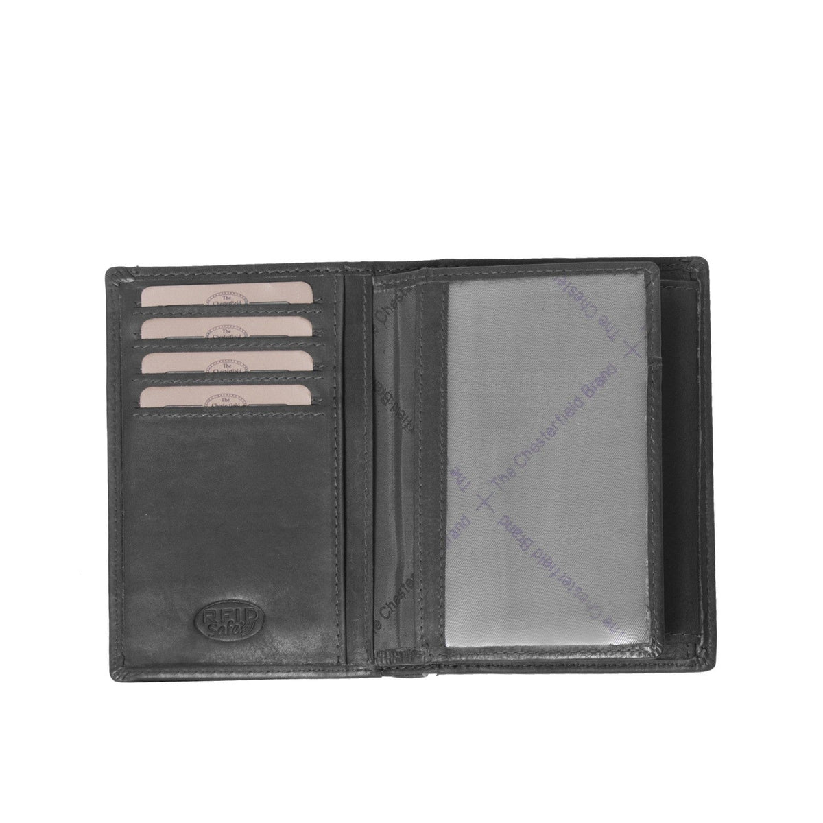 Siem Full-Grain Leather Wallet voor Dames - Structured Side Profile Showing Gusset Depth &amp; Expansion Capacity
