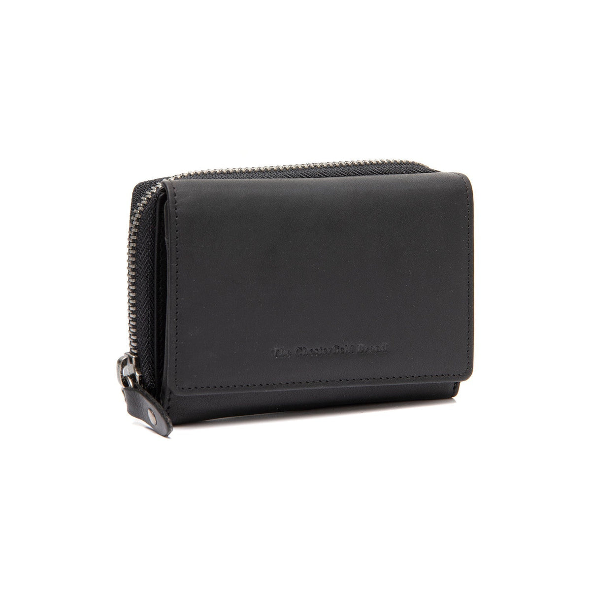 Sorraia Full-Grain Leather Wallet voor Dames in Classic 100% Full-Grain Leather - Full Exterior Front Profile View | Buy Online