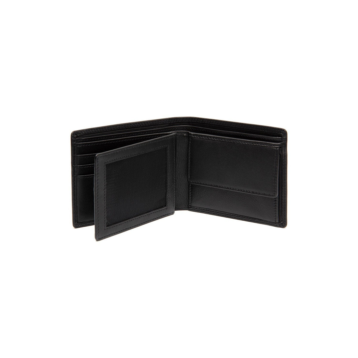 Solid Antique Brass Hardware & Heavy-Duty Dual Zipper Detail on Stephens Full-Grain Leather Wallet