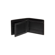 Solid Antique Brass Hardware & Heavy-Duty Dual Zipper Detail on Stephens Full-Grain Leather Wallet