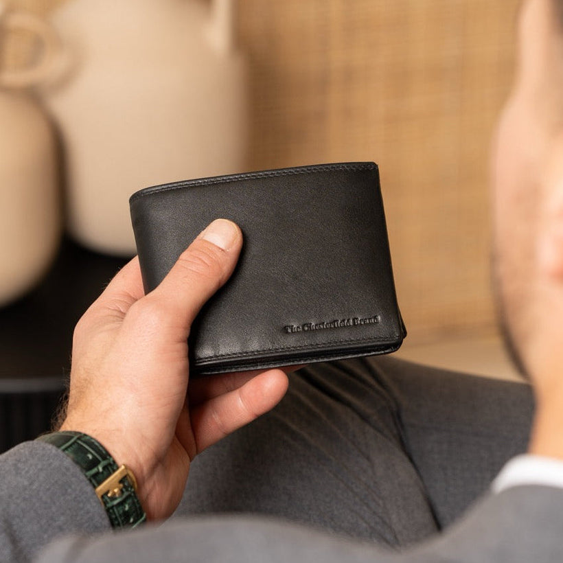 Stephens Full-Grain Leather Wallet voor Heren