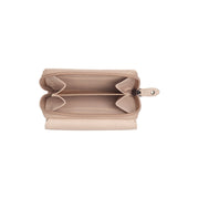Solid Antique Brass Hardware &amp; Heavy-Duty Dual Zipper Detail on Zelan Full-Grain Leather Wallet voor Dames