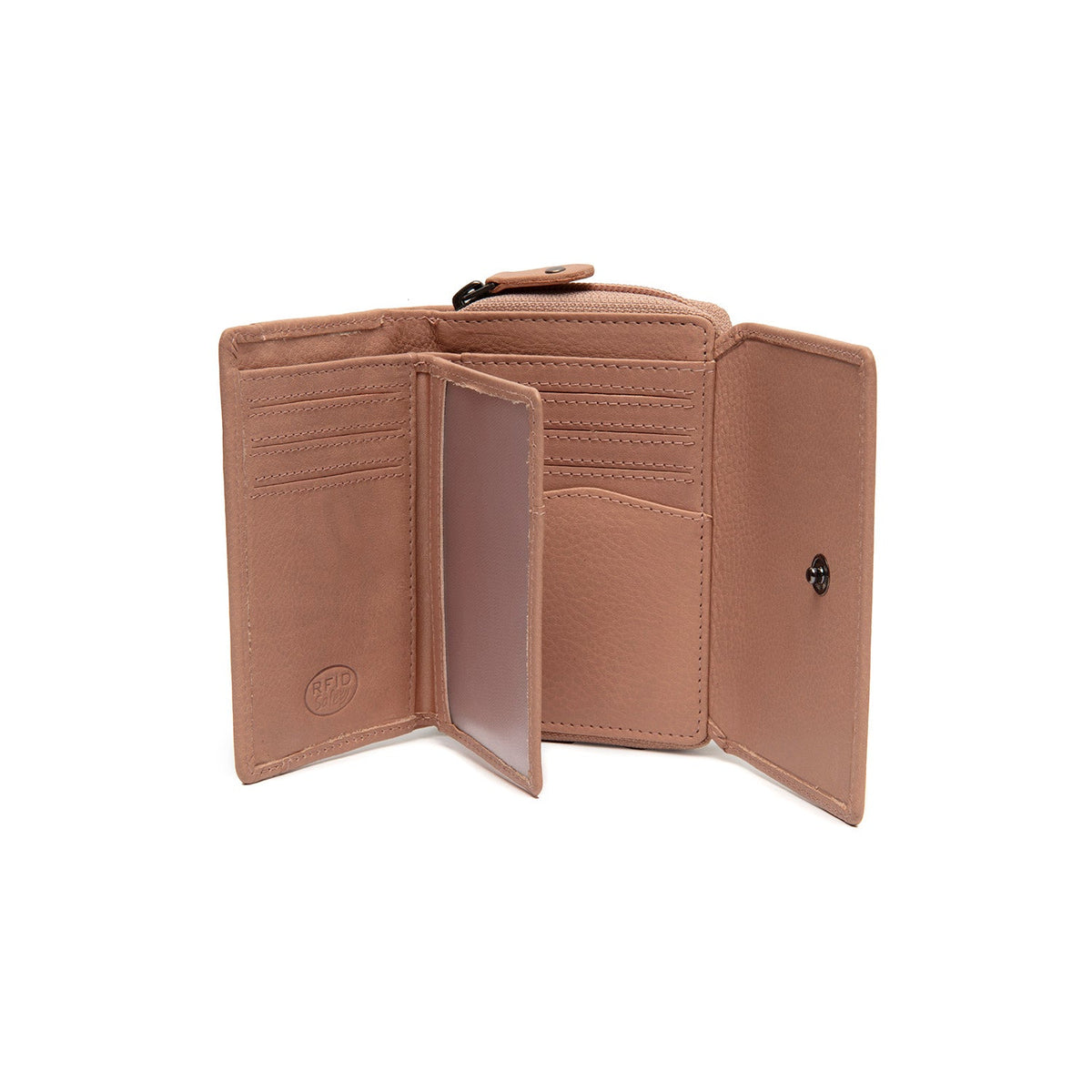 Zelan Full-Grain Leather Wallet voor Dames – alternate product view 3