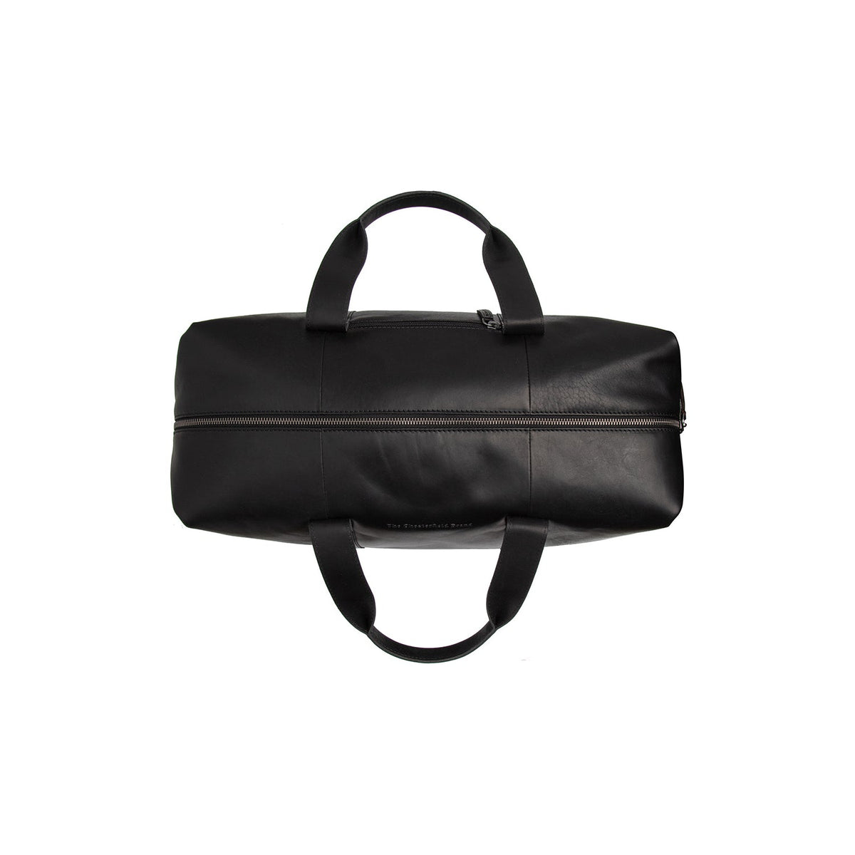 Solid Antique Brass Hardware &amp; Heavy-Duty Dual Zipper Detail on Conor Full-Grain Leather Weekender Bag voor Dames