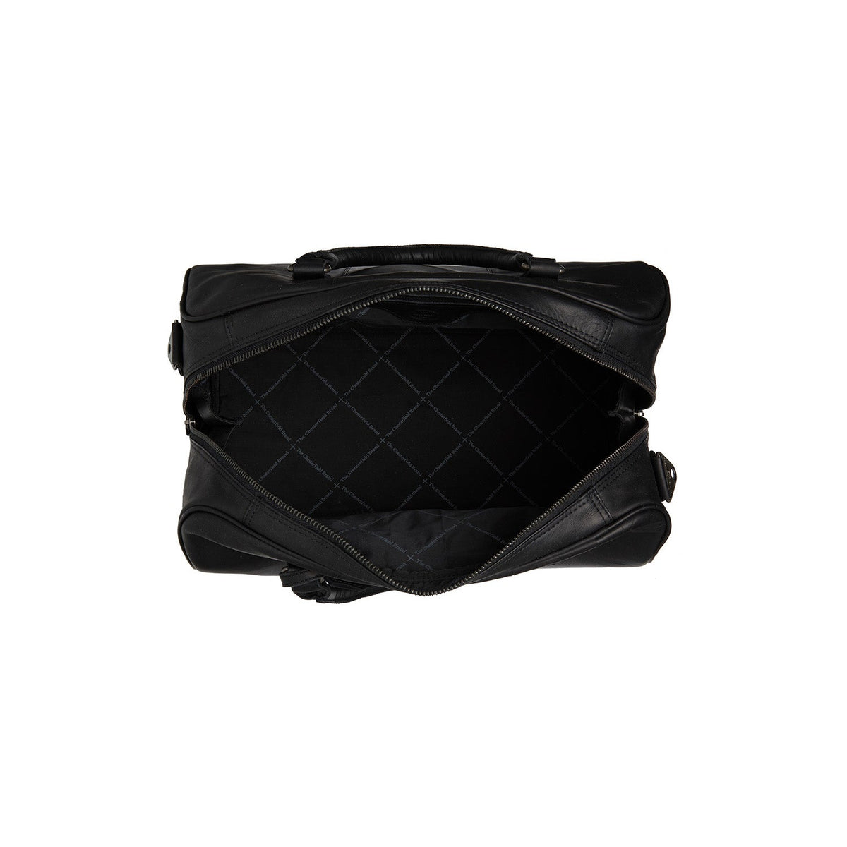 Solid Antique Brass Hardware &amp; Heavy-Duty Dual Zipper Detail on Liam Full-Grain Leather Weekender Bag voor Dames