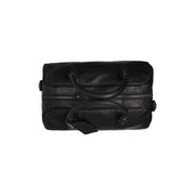 Liam Full-Grain Leather Weekender Bag voor Dames - Structured Side Profile Showing Gusset Depth &amp; Expansion Capacity