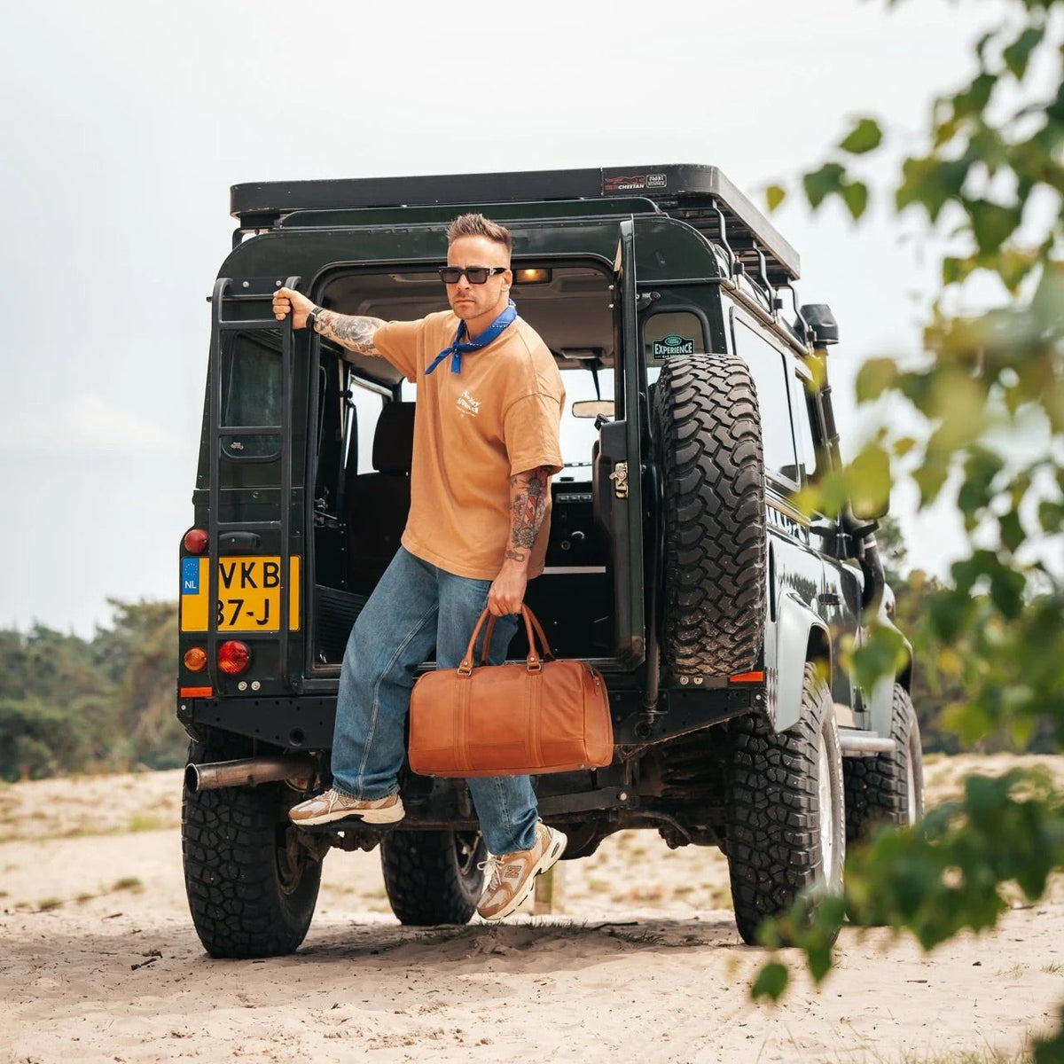 Perth Full-Grain Leather Weekender Bag voor Dames – alternate product view 3