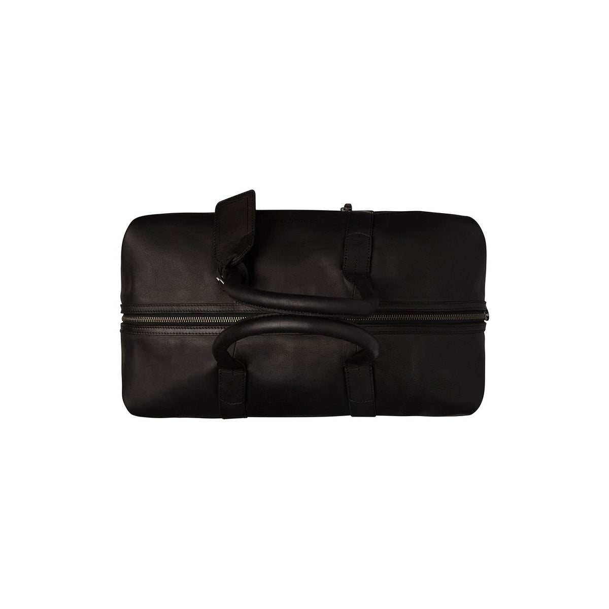 Portsmouth Full-Grain Leather Weekender Bag voor Dames - Structured Side Profile Showing Gusset Depth &amp; Expansion Capacity