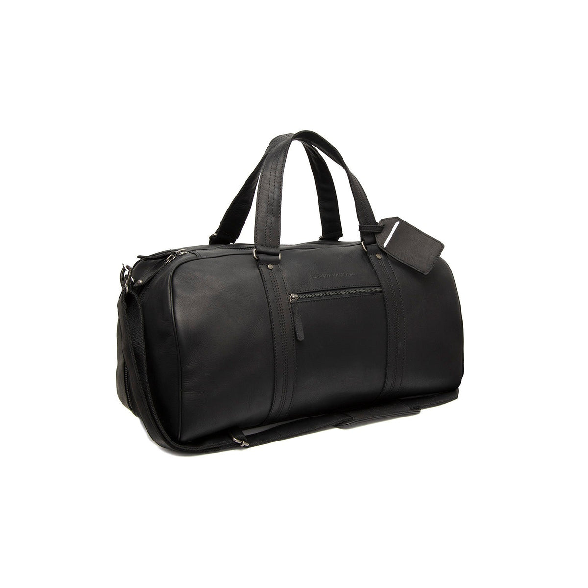 Rivaro Full-Grain Leather Weekender Bag voor Dames in Classic 100% Full-Grain Leather - Full Exterior Front Profile View | Buy Online