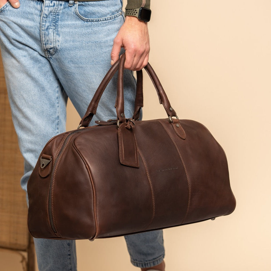 William Full-Grain Leather Weekender Bag voor Dames – alternate product view 2