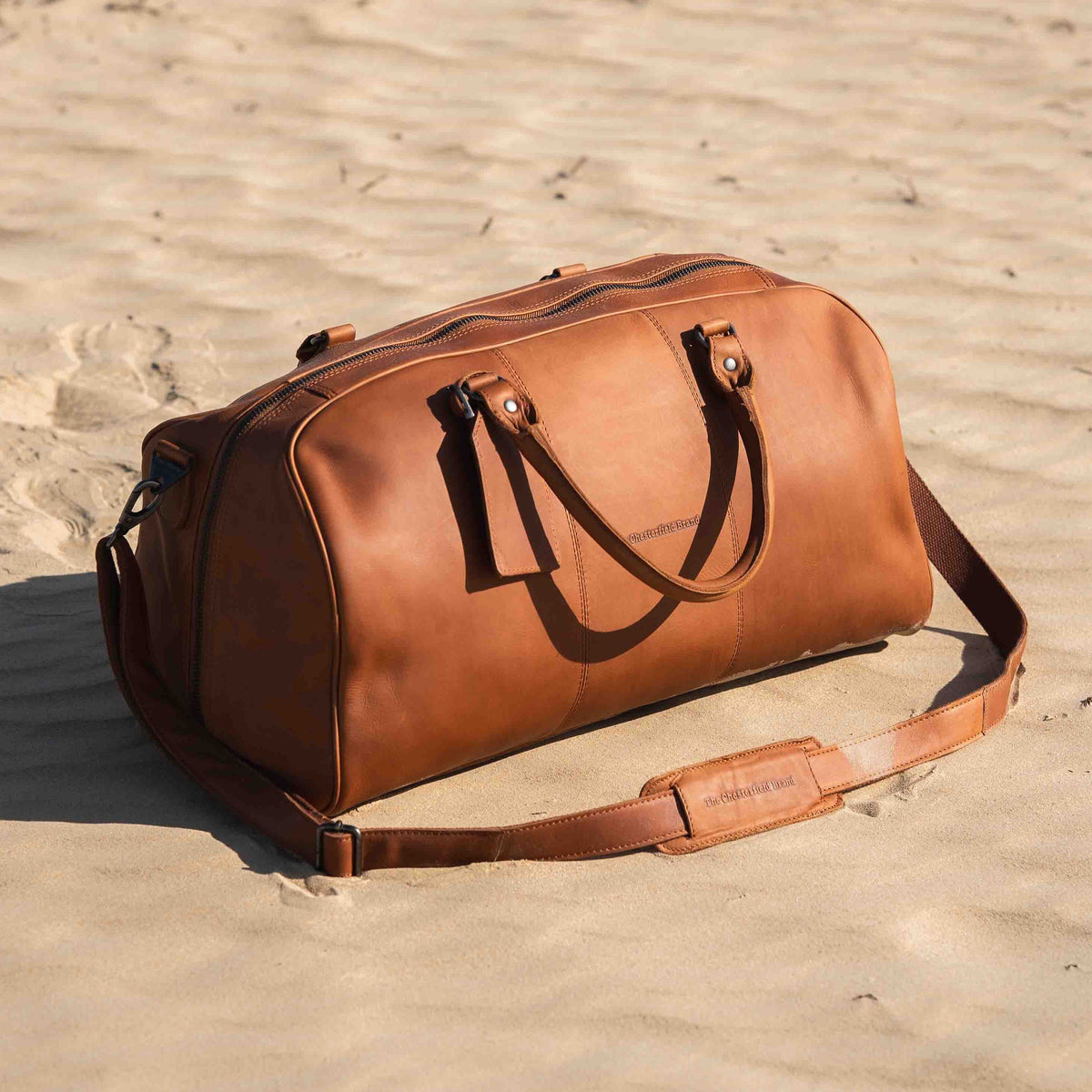 William Full-Grain Leather Weekender Bag voor Dames – alternate product view 3