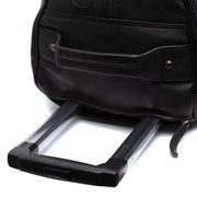 Solid Antique Brass Hardware &amp; Heavy-Duty Dual Zipper Detail on Leather Weekender Trolley Jayven voor Dames