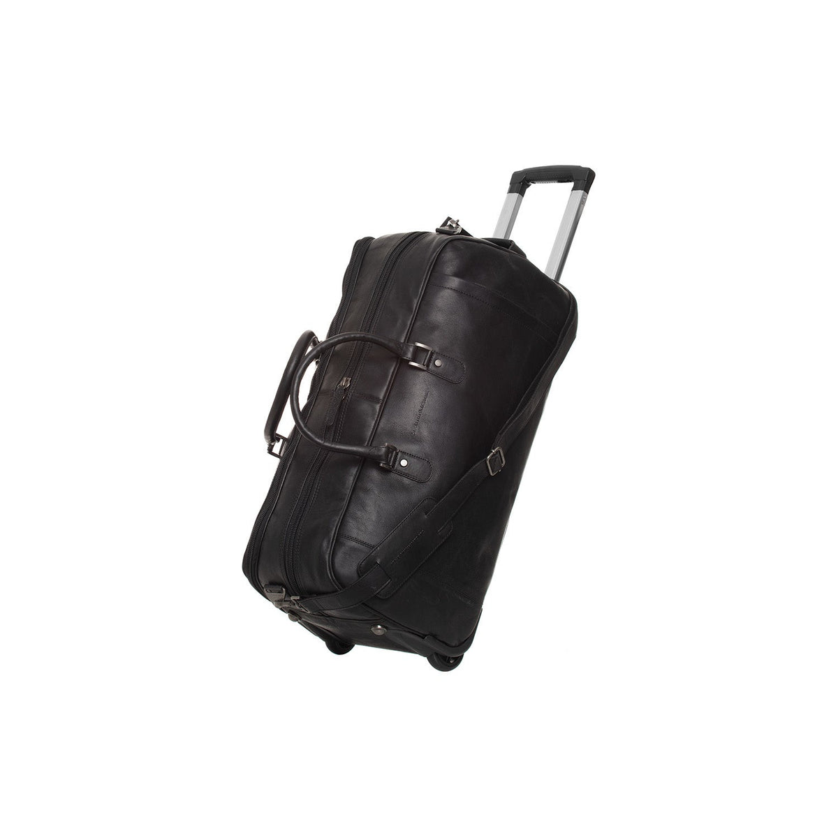 Leather Weekender Trolley Jayven voor Dames in Classic 100% Full-Grain Leather - Full Exterior Front Profile View | Buy Online