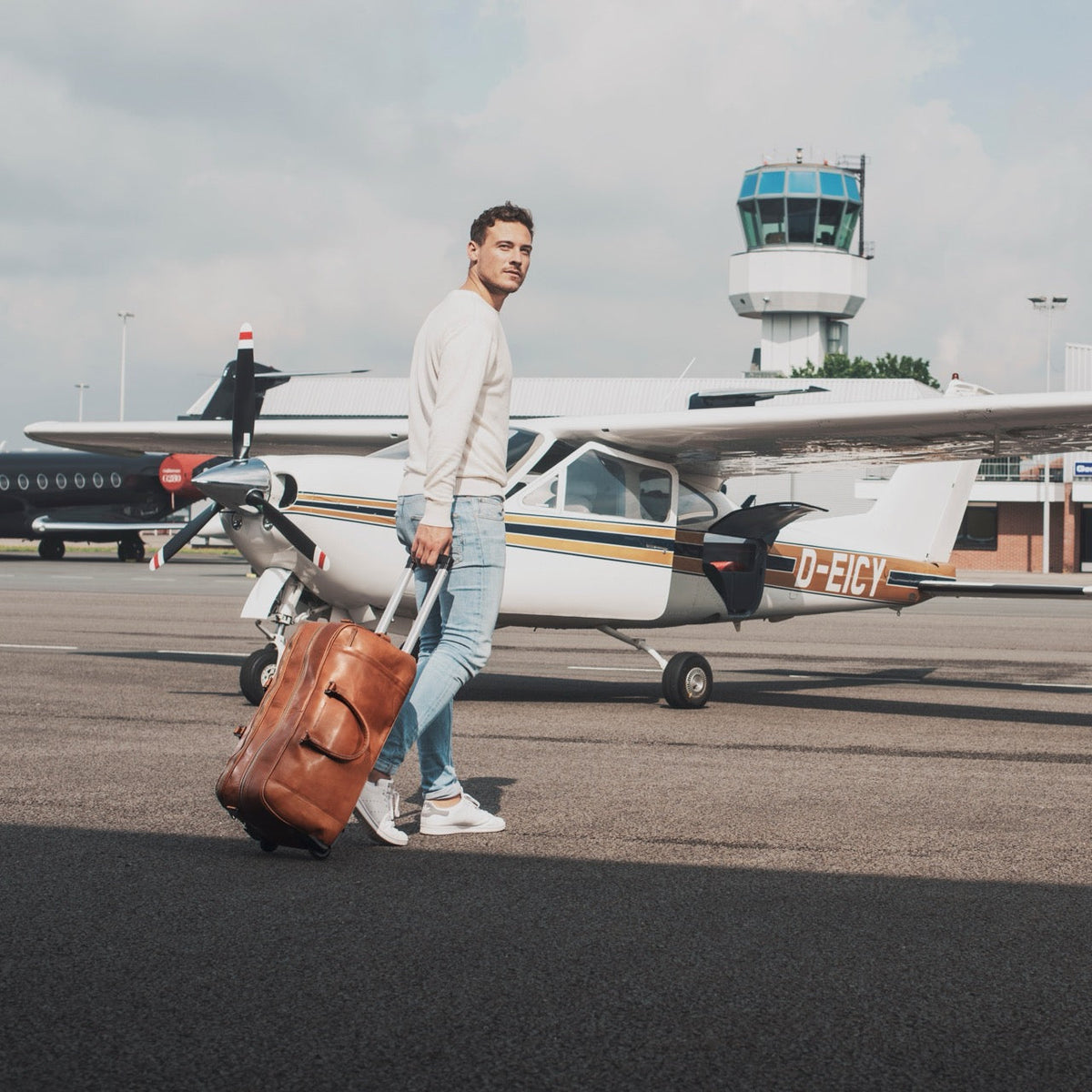 Leather Weekender Trolley Jayven voor Dames – alternate product view 3
