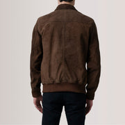 Lester Bruin Suede Leren Bomberjack voor Heren – alternate product view 5
