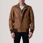 Lester Bruin Suede Leren Bomberjack voor Heren – alternate product view 4