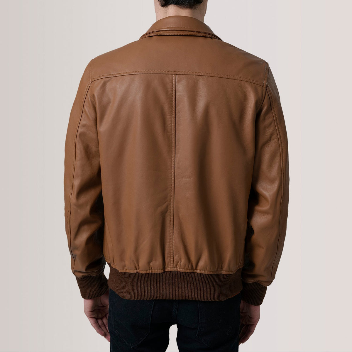 Lester Bruin Suede Leren Bomberjack voor Heren – alternate product view 5