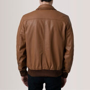 Lester Bruin Suede Leren Bomberjack voor Heren – alternate product view 5