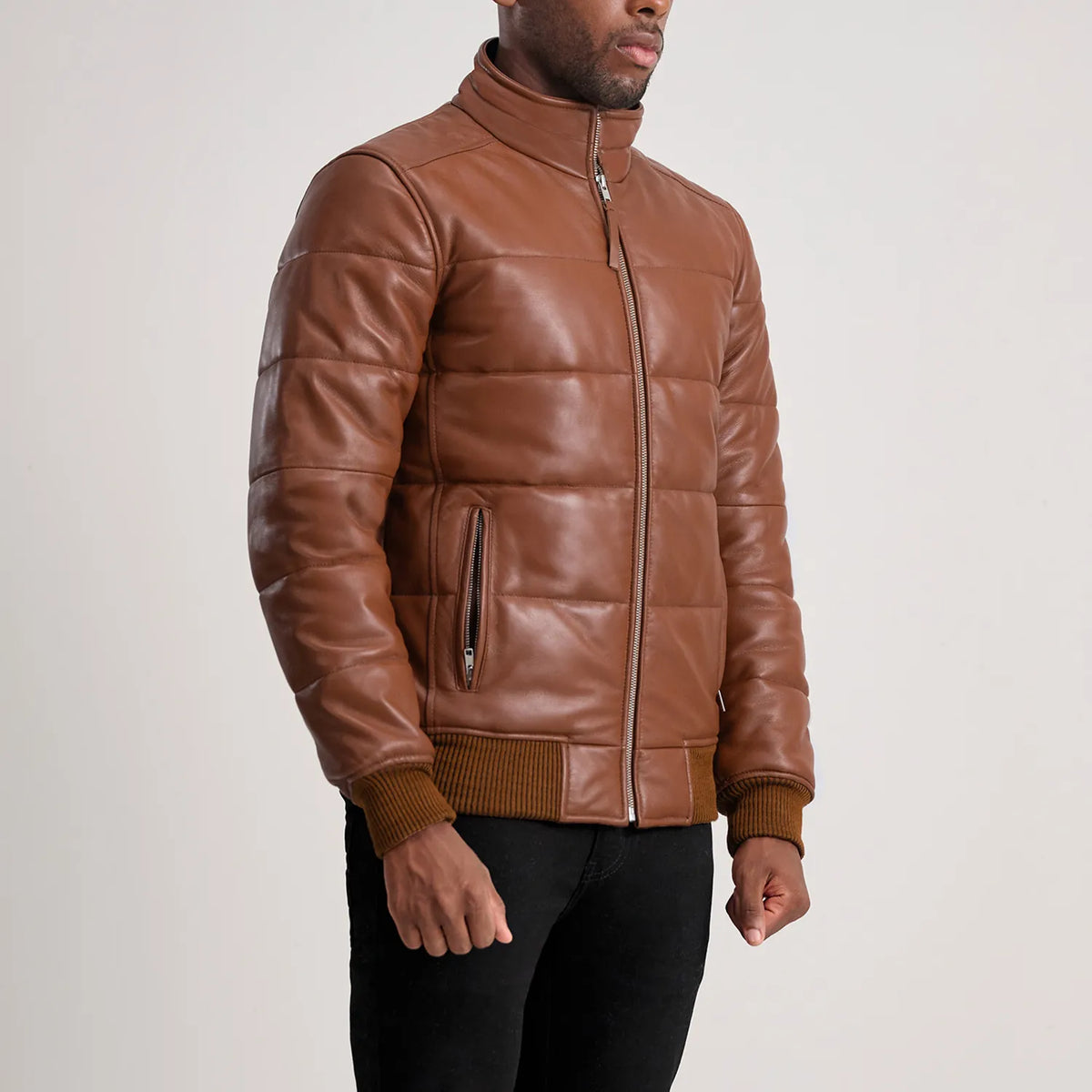 Lucas Leren Bomberjack voor Heren – alternate product view 2