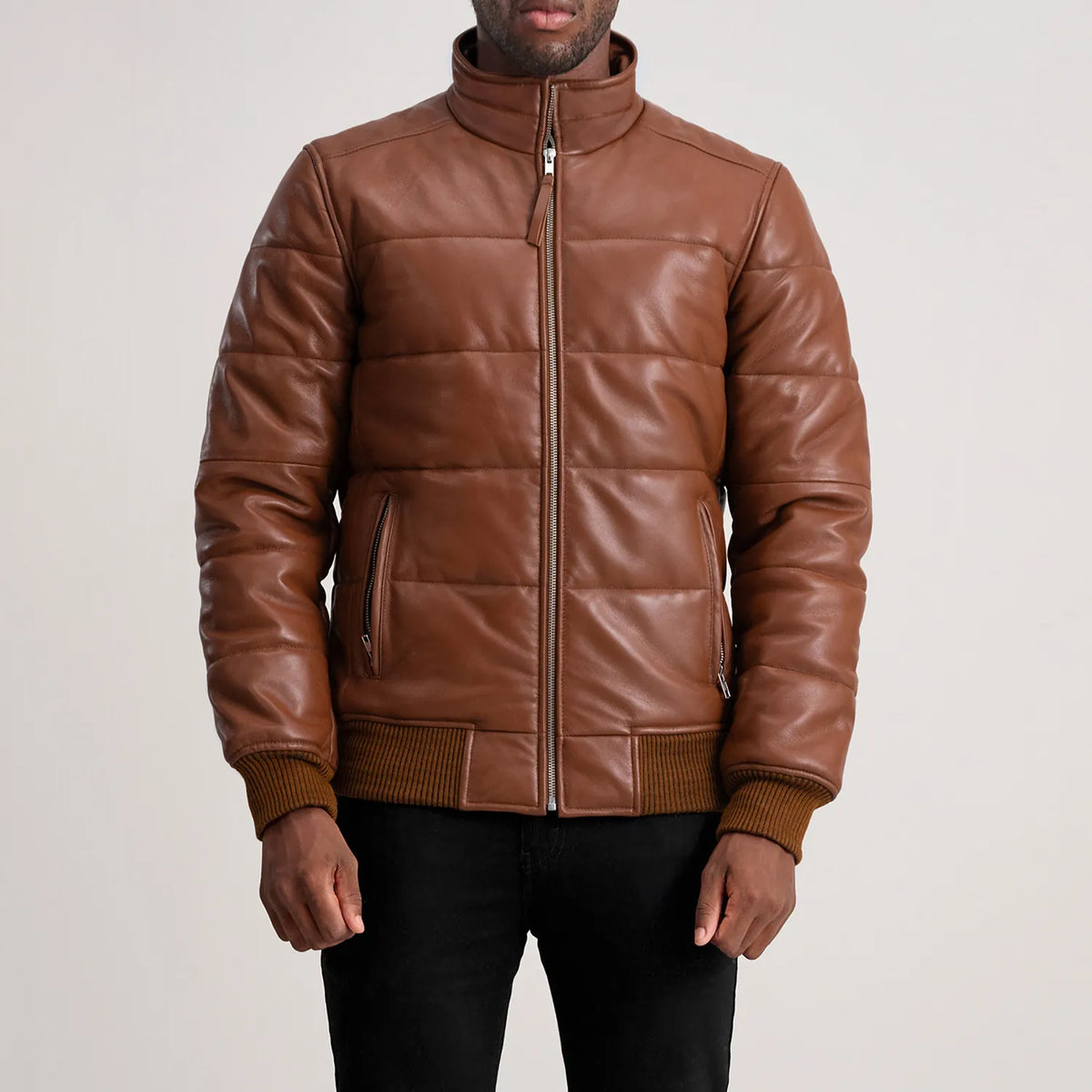 Lucas Leren Bomberjack voor Heren – alternate product view 4