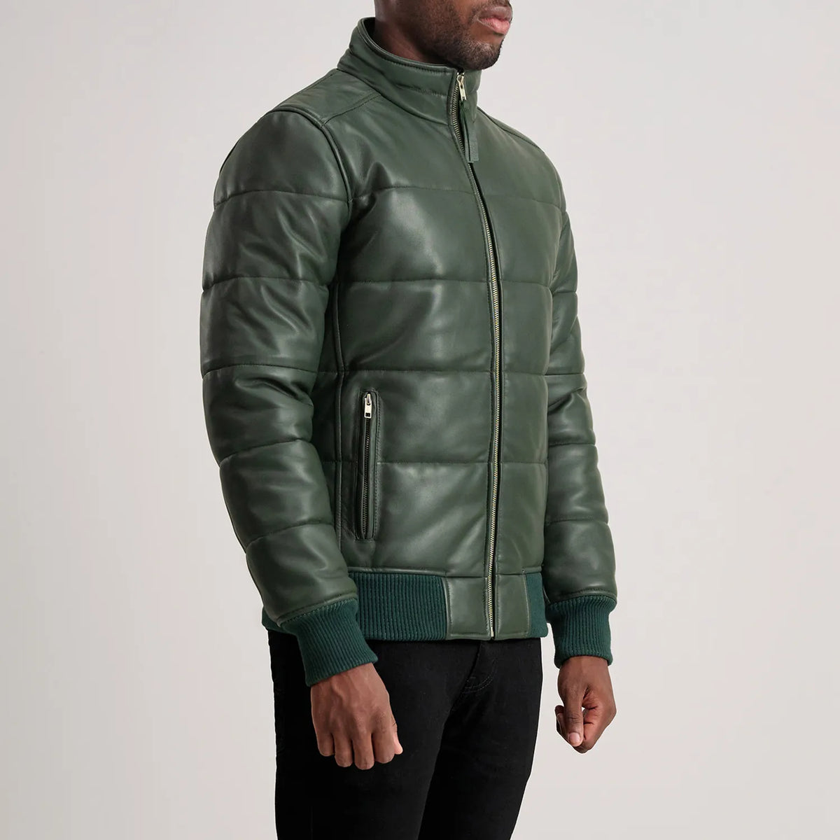 Lucas Leren Bomberjack voor Heren – alternate product view 2