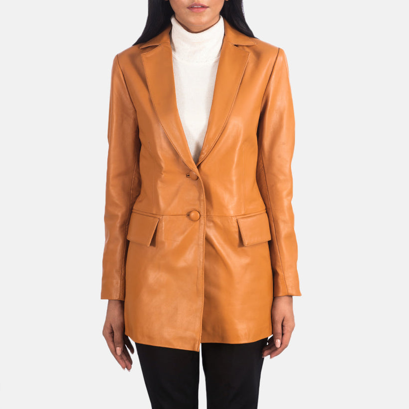 Marilyn Leren Blazer voor Dames