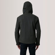 Close-Up Detail of Hooded &amp; Zipper with placket Hardware on Marlo Olive Canvas Hooded Work Leren Jas voor Heren For Men