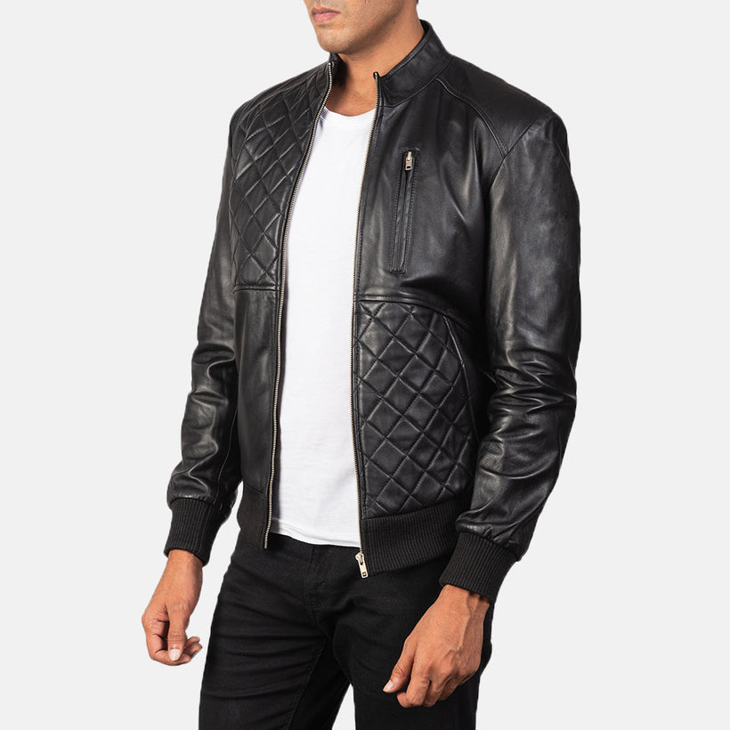 Moda Leren Bomberjack voor Heren
