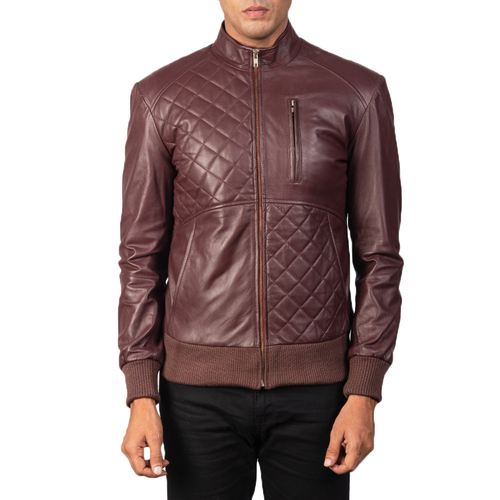 Moda Leren Bomberjack voor Heren – alternate product view 3