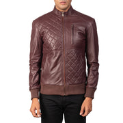 Moda Leren Bomberjack voor Heren – alternate product view 3