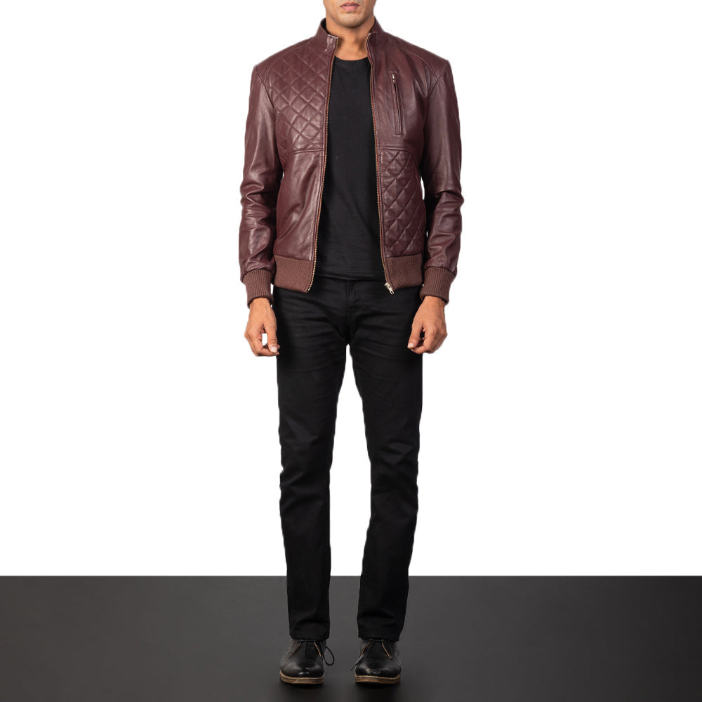 Moda Leren Bomberjack voor Heren – alternate product view 4