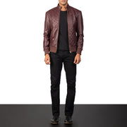 Moda Leren Bomberjack voor Heren – alternate product view 4
